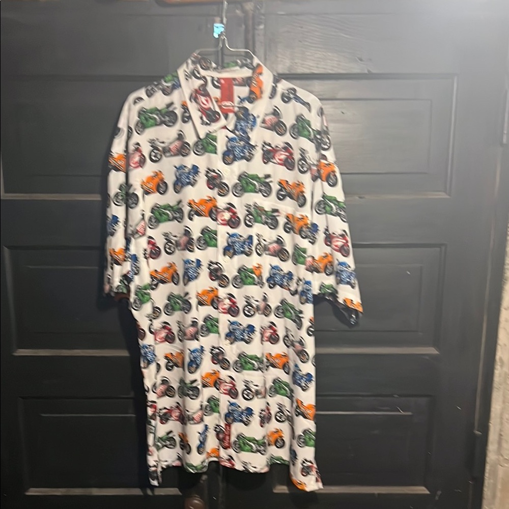 Marc Ecko Multicolor Motorcycle Print Shirt
